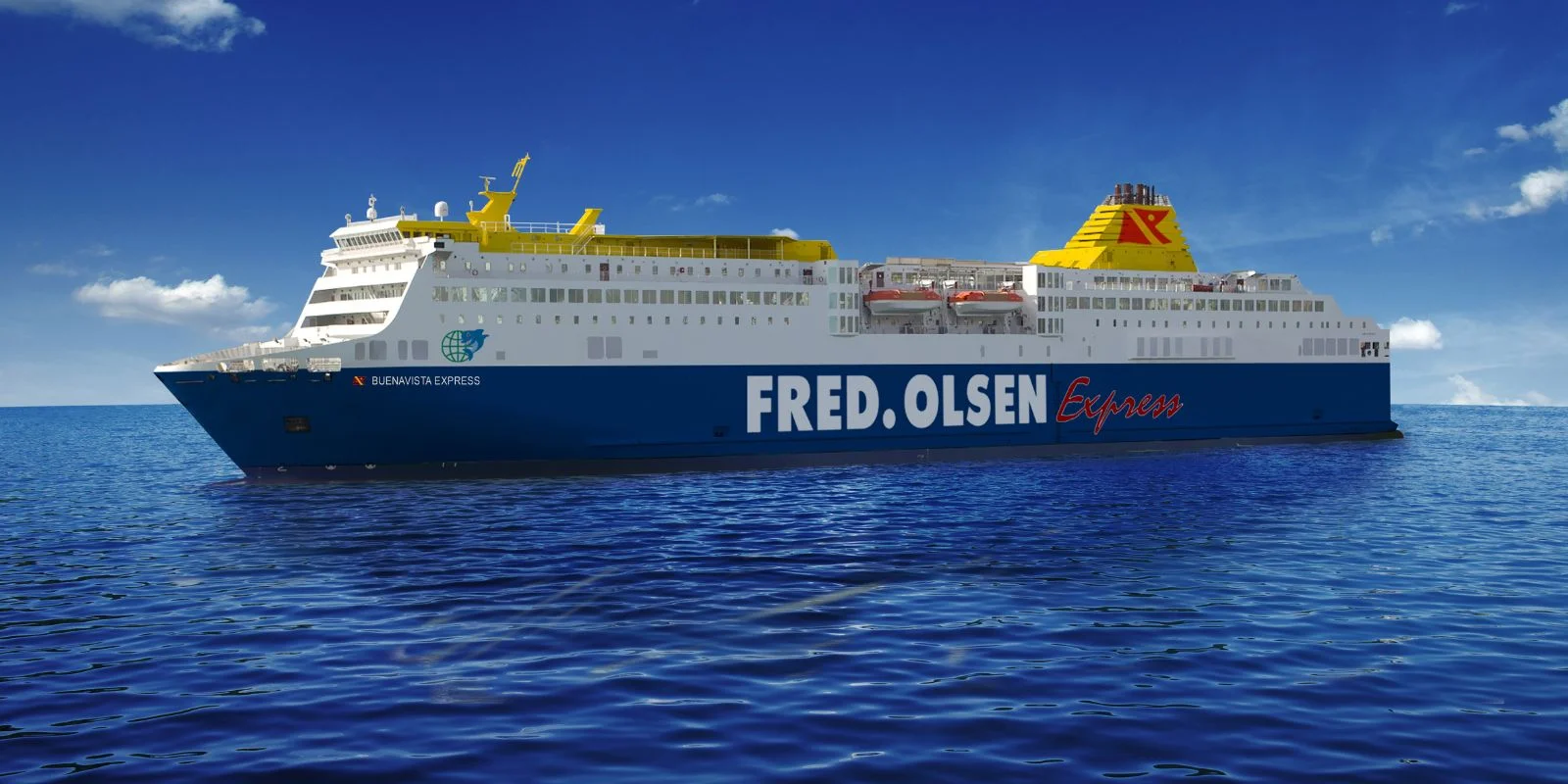 Ferry Buenavista Express de Fred. Olsen Express realizando la ruta Tenerife - Huelva