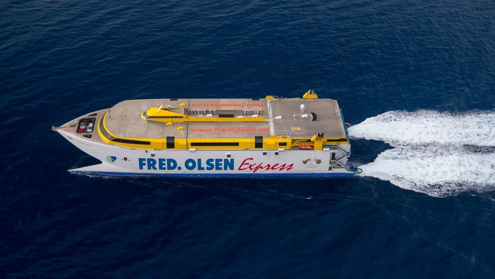 Bentago Express ferry en route from El Hierro to Tenerife