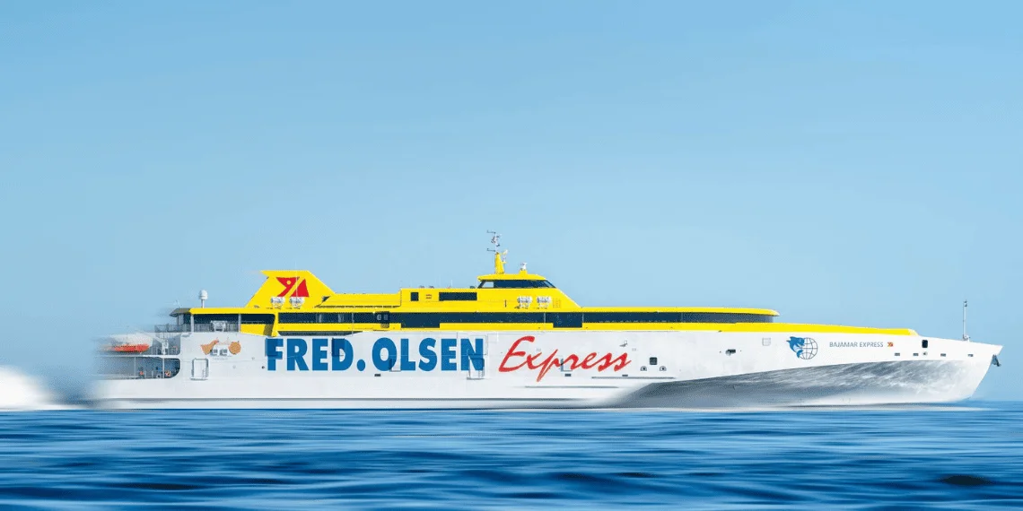 Bajamar Express fast ferry covering the route from Tenerife to Gran Canaria.