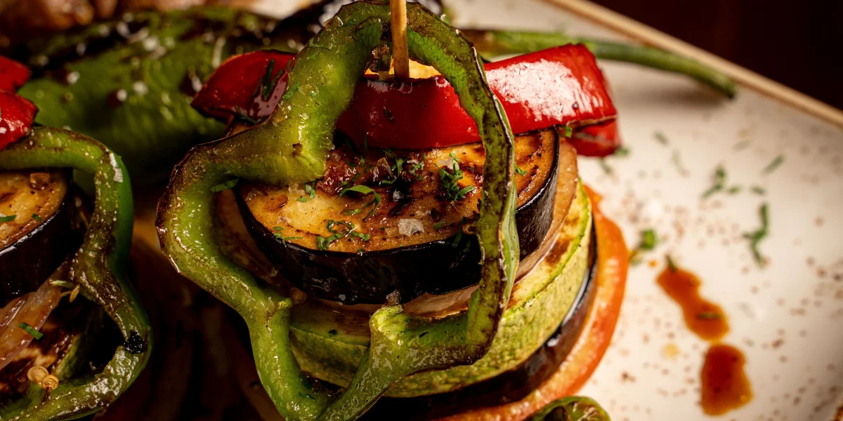 Vegetable skewers at La Zula Restaurant