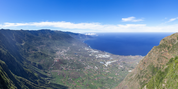 Vista panorámica del valle del golfo en El Hierro