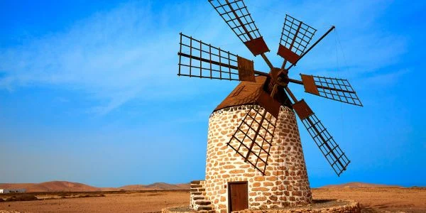 Molino de piedra en La Oliva, Fuerteventura