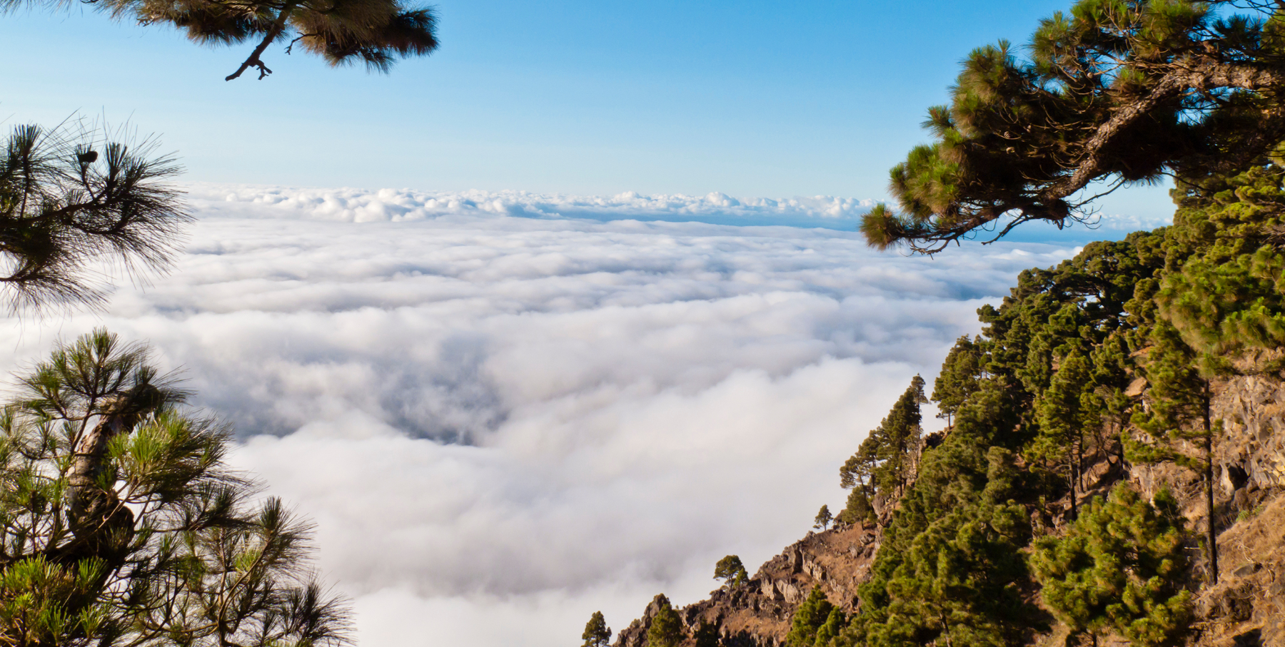 Vistas desde el Mirador de las Playas en El Hierro, mostrando acantilados volcánicos, playa de arena negra y el océano Atlántico.