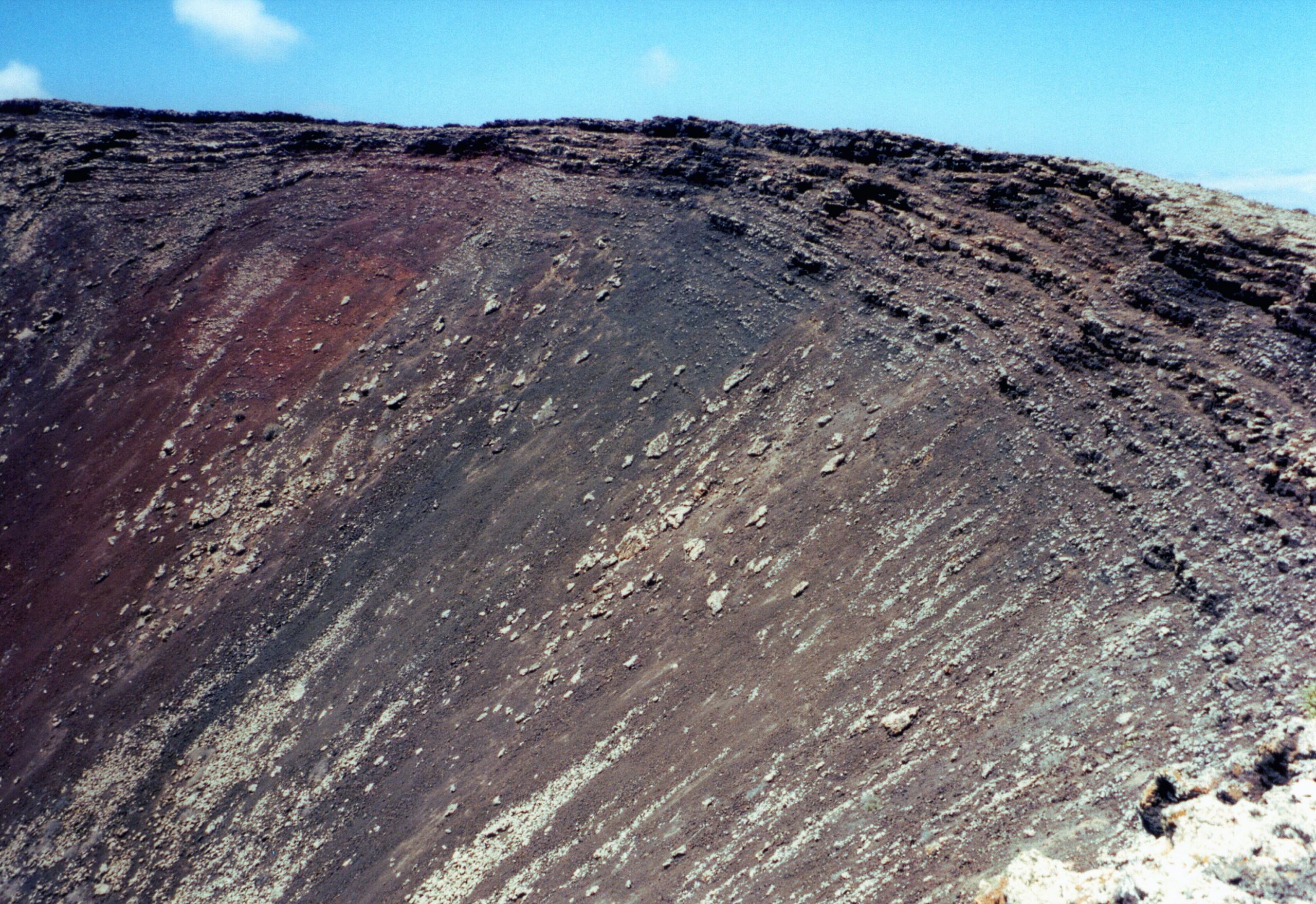 Parte de la caldera del volcán Calderón Hondo en Fuerteventura