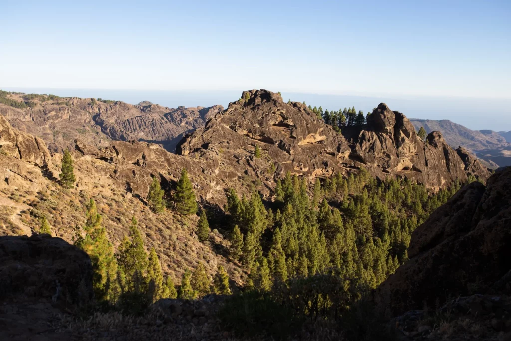 Roques y montañas en Gran Canaria