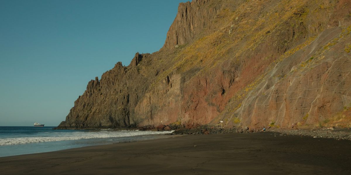 Acantilados en la playa de Las Gaviotas