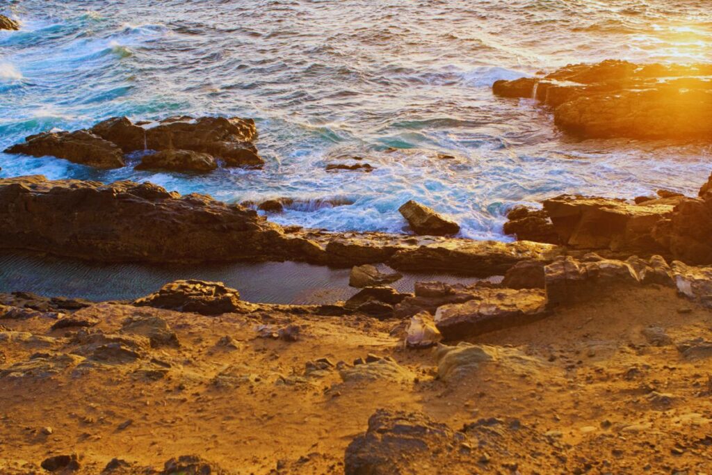 Costa de Aguas Verdes en la isla de Fuerteventura