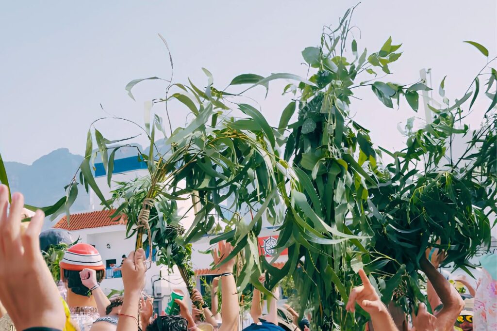 Ramas típicas en la celebración de las fiestas de Agaete