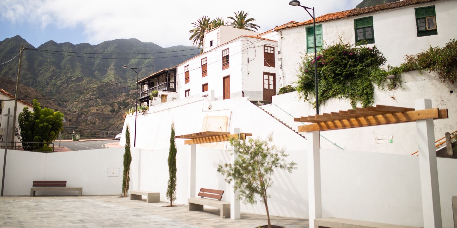 Entrada al pueblo de Hermigua en La Gomera