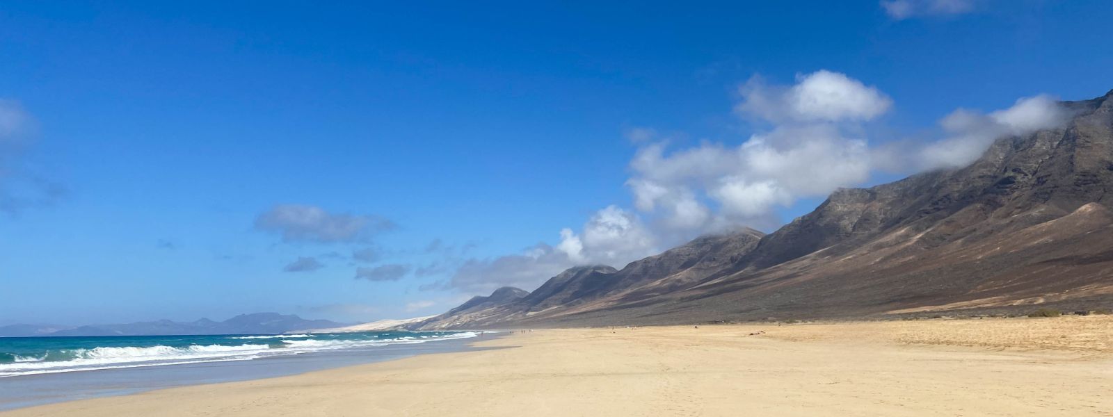 Vista panorámica de la playa de Cofete, en la isla de Fuerteventura