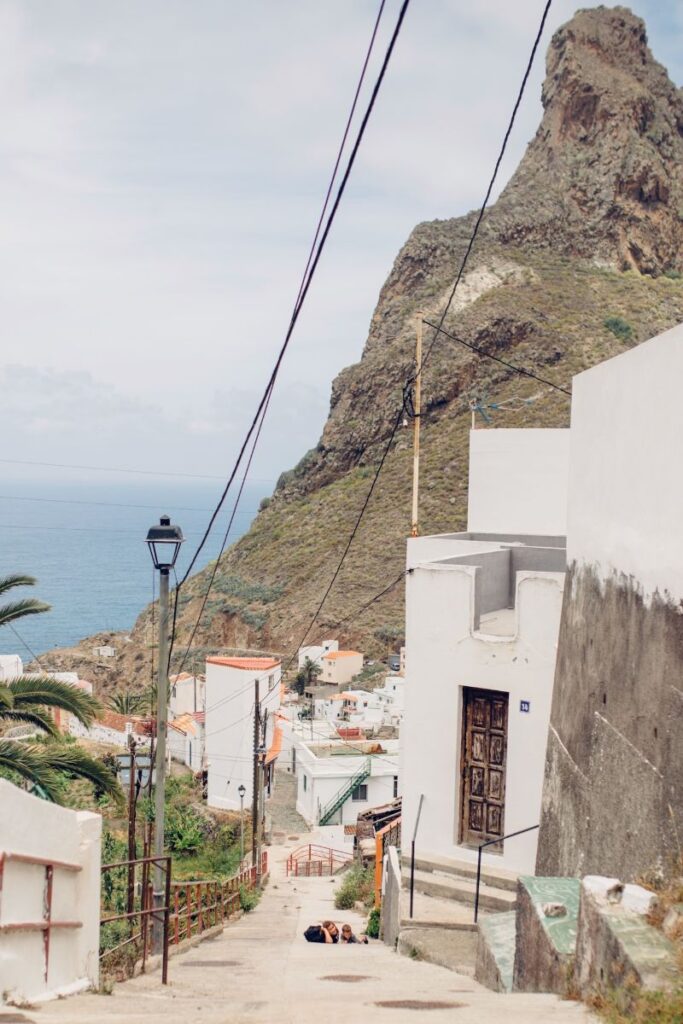 Caserío de Taganana, vista del mar