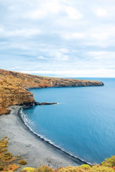 Vista aérea de Playa santiago en La Gomera